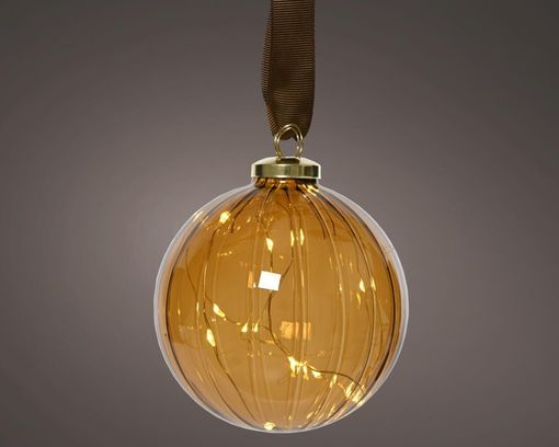 LED-Kugel, ca. 14 cm - Braun - 1