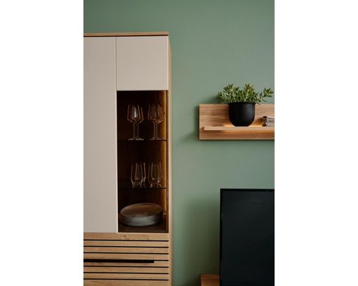 Interliving Anbauwand 2032, Eiche/Sandbeige - Beige/Braun - 5