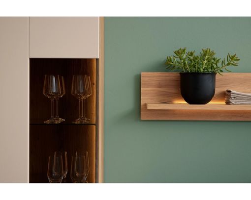 Interliving Anbauwand 2032, Eiche/Sandbeige - Beige/Braun - 7