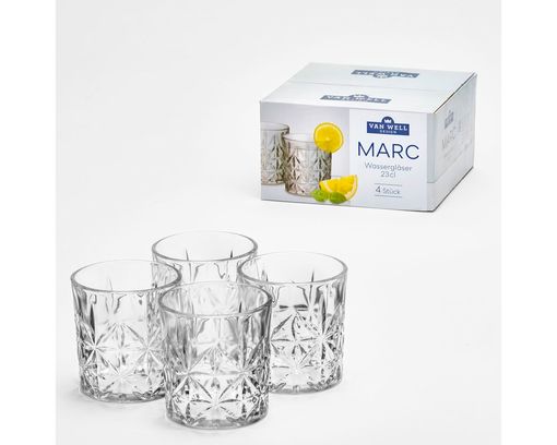 4er-Pack Wassergläser "Marc" - Durchsichtig - 1