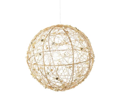 LED-Drahtkugel, ca. 25 cm - Gold - 1
