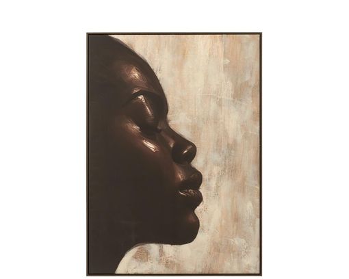 Wandbild Gesicht, ca. 102x143 cm - Mehrfarbig - 1