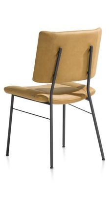 XOOON Tatum, Stuhl - Füße schwarz - Stoff Pala - Braun, Orange, Gelb - 3