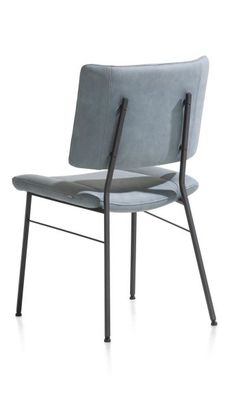 XOOON Tatum, Stuhl - Füße schwarz - Stoff Pala - Blau, Grau - 3