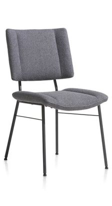 XOOON Tatum, Stuhl - Füße schwarz - Stoff Ponti - Schwarz/ Anthrazit, Grau - 2