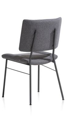 XOOON Tatum, Stuhl - Füße schwarz - Stoff Ponti - Schwarz/ Anthrazit, Grau - 3