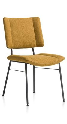 XOOON Tatum, Stuhl - Füße schwarz - Stoff Ponti - Orange, Gelb - 2