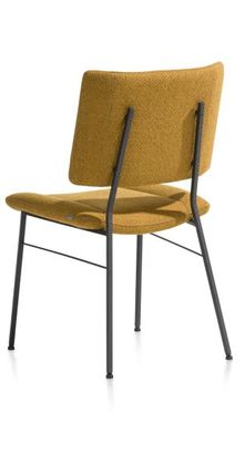 XOOON Tatum, Stuhl - Füße schwarz - Stoff Ponti - Orange, Gelb - 3