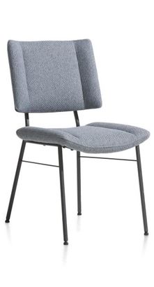 XOOON Tatum, Stuhl - Füße schwarz - Stoff Ponti - Blau - 2