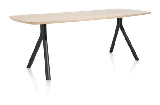 XOOON Arvada, Tisch 190 x 100 cm. - ovale - Fusse an der seite - Beige, Braun - 7