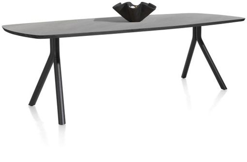 XOOON Arvada, Tisch 250 x 110 cm. - ovale - Fusse an der seite - Schwarz - 2