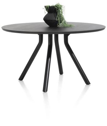 XOOON Arvada, Tisch 125 cm. - rund - zentralem Fuß kurz - Schwarz - 5