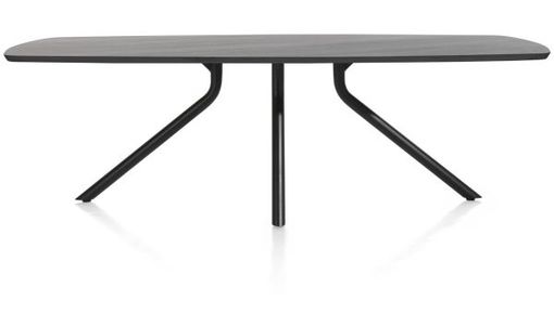 XOOON Arvada, Tisch 250 x 110 cm. - ovale - zentralem Fuß lang - Schwarz - 1