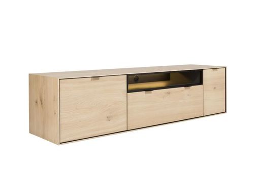 XOOON Elements, Lowboard 180 cm. - zum aufhängen + 1-Tür + 1-Lade + Klappe + 1-Nische + Led -  - 5