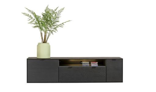 XOOON Elements, Lowboard 180 cm. - zum aufhängen + 1-Tür + 1-Lade + Klappe + 1-Nische + Led -  - 1