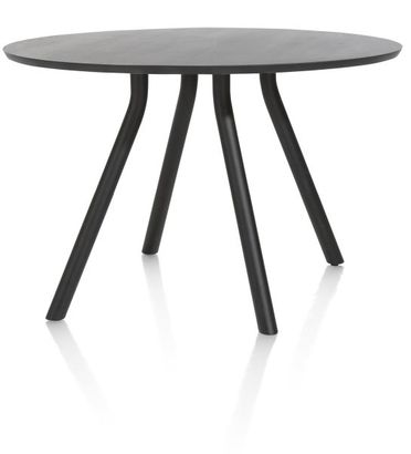 XOOON Arvada, Tresentisch 140 cm. - rund - Zentralfuss kurz - Schwarz - 2