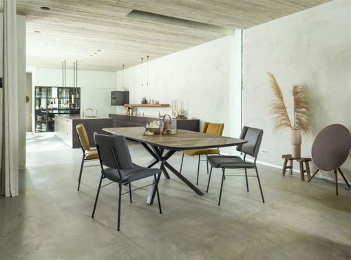 XOOON Tatum, Tresenstuhl - drehbar - Fuesse schwarz - Stoff Pala - Schwarz/ Anthrazit - 6
