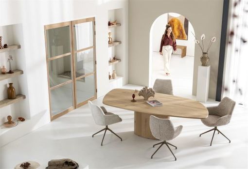 XOOON Mats, Armlehnstuhl - Aluminium Gestell graphit - drehbar - Stoff Luton -  - 10