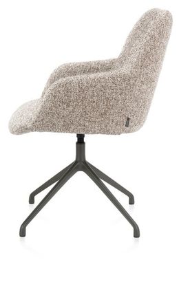 XOOON Mats, Armlehnstuhl - Aluminium Gestell graphit - drehbar - Stoff Luton -  - 4