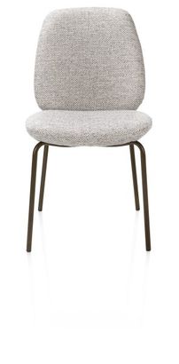 XOOON Fae, Stuhl - 4 Fußen - steelbrown - Stoff Bellini - Kiesel - 1