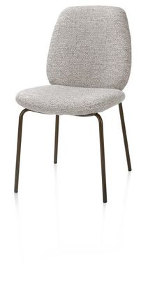 XOOON Fae, Stuhl - 4 Fußen - steelbrown - Stoff Bellini - Kiesel - 2