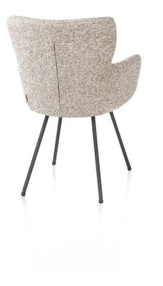 XOOON Sage, Armlehnstuhl 4 Fußen graphit - Stoff Luton - Kupfer - 3