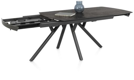 XOOON Novello, Ausziehtisch 200 (+ 78) x 100 cm - Primo Laminato marble - Schwarz - 5