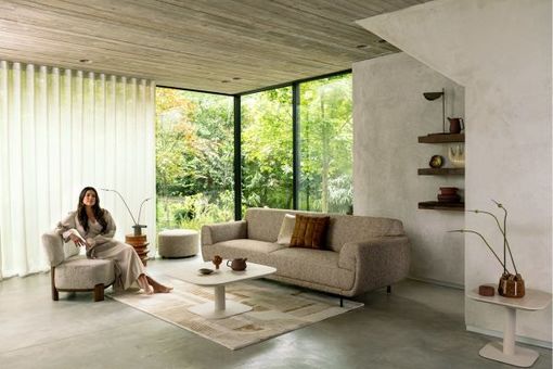 XOOON Brianto, Couchtisch 50 x 50 cm - Keramik Platte - Beige - 10