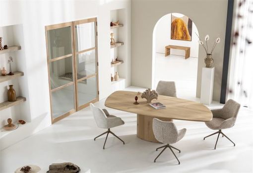 XOOON Mats, Armlehnstuhl - Aluminium Gestell rough off black - drehbar - Stoff Luton -  - 9