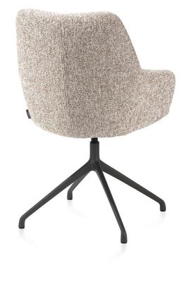 XOOON Mats, Armlehnstuhl - Aluminium Gestell rough off black - drehbar - Stoff Luton -  - 3