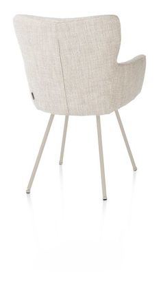 XOOON Sage, Armlehnstuhl 4 Fußen creme - Stoff Luton - Creme - 3