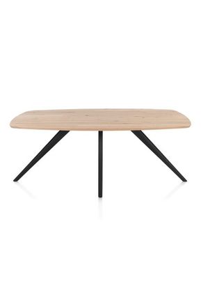 XOOON Arvada, Esstisch 190 x 100 cm, oval, 4 Beine - Beige, Weiß, Gelb - 1