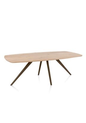 XOOON Arvada, Esstisch 220 x 110 cm, oval, 4 Beine - Beige, Weiß, Gelb - 3
