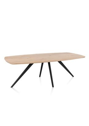 XOOON Arvada, Esstisch 220 x 110 cm, oval, 4 Beine - Beige, Weiß, Gelb - 3