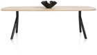 XOOON Arvada, Tisch 160 x 100 cm. - ovale - Fusse an der seite - Beige, Braun - 1
