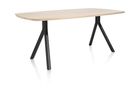 XOOON Arvada, Tisch 160 x 100 cm. - ovale - Fusse an der seite - Beige, Braun - 7