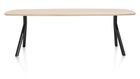 XOOON Arvada, Tisch 220 x 110 cm. - ovale - Fusse an der seite - Beige, Braun - 1