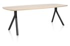 XOOON Arvada, Tisch 220 x 110 cm. - ovale - Fusse an der seite - Beige, Braun - 2