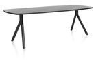 XOOON Arvada, Tisch 220 x 110 cm. - ovale - Fusse an der seite - Schwarz - 2