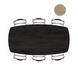 XOOON Arvada, Tisch 220 x 110 cm. - ovale - Fusse an der seite - Schwarz - 3