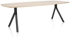 XOOON Arvada, Tisch 250 x 110 cm. - ovale - Fusse an der seite - Beige, Braun - 4