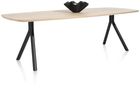 XOOON Arvada, Tisch 250 x 110 cm. - ovale - Fusse an der seite - Beige, Braun - 7
