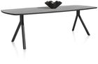 XOOON Arvada, Tisch 250 x 110 cm. - ovale - Fusse an der seite - Schwarz - 2