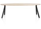 XOOON Arvada, Tisch 220 x 110 cm. - Ellipse - Fusse an der seite - Beige, Braun - 1