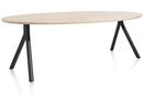 XOOON Arvada, Tisch 220 x 110 cm. - Ellipse - Fusse an der seite - Beige, Braun - 2