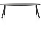 XOOON Arvada, Tisch 220 x 110 cm. - Ellipse - Fusse an der seite - Schwarz - 1