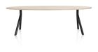 XOOON Arvada, Tisch 250 x 110 cm. - Ellipse - Fusse an der seite - Beige, Braun - 1
