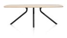 XOOON Arvada, Tisch 190 x 100 cm. - ovale - zentralem Fuß lang - Beige, Braun - 1