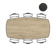 XOOON Arvada, Tisch 220 x 110 cm. - ovale - zentralem Fuß lang - Beige, Braun - 3