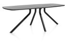 XOOON Arvada, Tisch 220 x 110 cm. - ovale - zentralem Fuß lang - Schwarz - 2